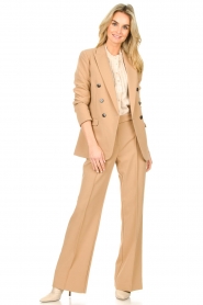 Aaiko :  Blazer with statement buttons Perize | beige - img3
