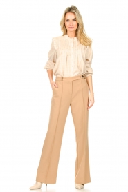 Aaiko |  Flared trousers Vantalle | beige  | Picture 3