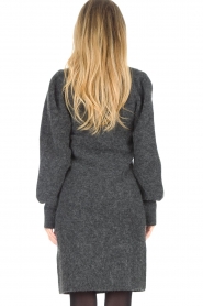 Second Female | Gebreide sweater jurk Kalliroi | donker grijs   | Afbeelding 7