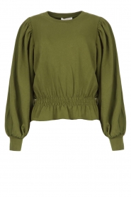  Sweater with smocked bottom Viccy | green