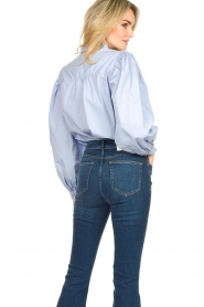 Lollys Laundry :  Blouse with puff sleeves Diddie | blue  - img7