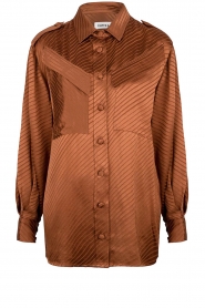 CHPTR S |  Shiny blouse Dolce | brown  | Picture 1
