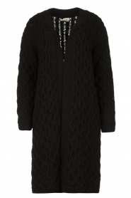 Be Pure |  Knitted pattern cardigan Vanna | black | Picture 1