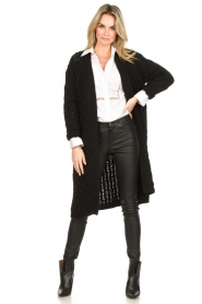 Be Pure |  Knitted pattern cardigan Vanna | black | Picture 3