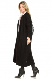 Silvian Heach :  Knitted cardigan with fringes Cleveland | black - img6