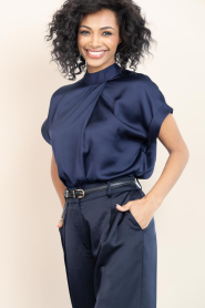 Dante6 |  Satin top Opium | blue | Picture 6