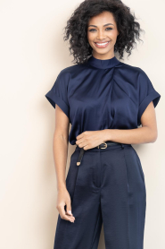 Dante6 |  Satin top Opium | blue | Picture 7