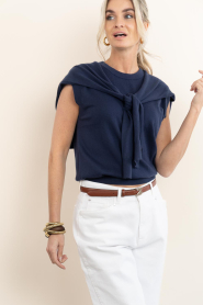 Dante6 |  Merino wool mix top Fraya | dark blue | Picture 2