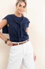 Dante6 |  Merino wool mix top Fraya | dark blue | Picture 4