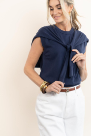 Dante6 |  Merino wool mix top Fraya | dark blue | Picture 5