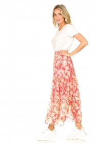 Freebird |  Maxi skirt with print Marije | pink  | Picture 6