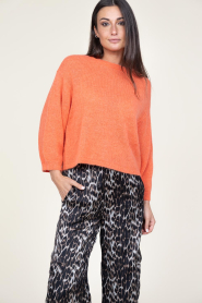 Dante 6 |  Soft openback alpaca sweater Ullysa | orange  | Picture 2