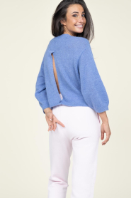 Dante 6 |  Soft openback alpaca sweater Ullysa | blue  | Picture 7