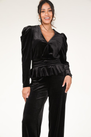Dante 6 |  Stretch velvet top Smoke | black  | Picture 4