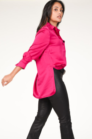 Dante 6 |  Satin oversized blouse Louda | pink  | Picture 6