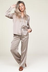Dante 6 |  Satin cargo pants Harlow | taupe  | Picture 2