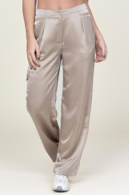 Dante 6 |  Satin cargo pants Harlow | taupe  | Picture 4