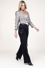 IRO |  Cotton twill cargo pants Abeline | black  | Picture 2