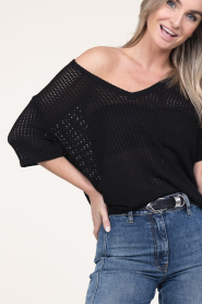 IRO |  Knitted mesh top Belaid | black  | Picture 8
