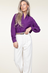 ba&sh |  Plissé blouse Monica | purple  | Picture 6