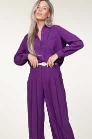 ba&sh |  Plissé blouse Monica | purple  | Picture 5