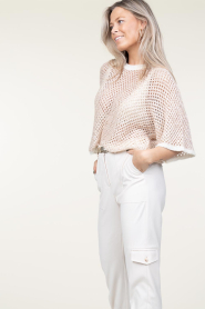 ba&sh |  Openwork top with lurex Nate | natural  | Picture 5