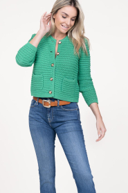 ba&sh |  Tricot cardigan Gaspard | green  | Picture 6