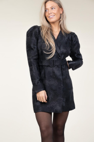 Ibana :  Jacquard wrap dress Fabulous | black - img6