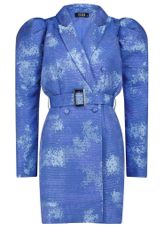 Ibana |  Jacquard wrap dress Fabulous | blue  | Picture 1