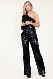 Ibana |  One-shoulder top with sequins Finn | black  | Picture 3