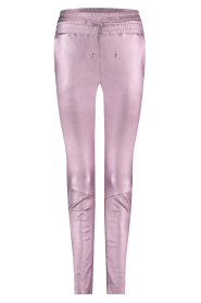Ibana |  Stretch leather metallic legging Poggy | purple  | Picture 1