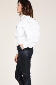 Mes Demoiselles |  Cotton blouse with corset detail Vicotoire | white  | Picture 7