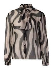 Liu Jo |  Transparant blouse with lurex Illusion | beige  | Picture 1