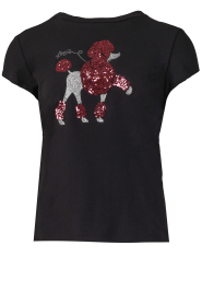 Liu Jo |  T-shirt with sequins Barboncino | black  | Picture 1