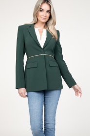 Patrizia Pepe |  Double option blazer with zipper Sofia | green  | Picture 6