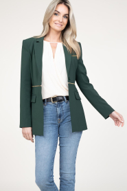Patrizia Pepe |  Double option blazer with zipper Sofia | green  | Picture 5