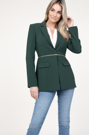 Patrizia Pepe |  Double option blazer with zipper Sofia | green  | Picture 4