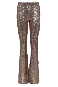 Patrizia Pepe |  Stretch pants with sequins Ella | gold  | Picture 1