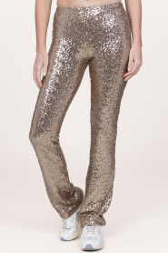 Patrizia Pepe |  Stretch pants with sequins Ella | gold  | Picture 5