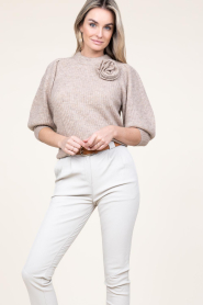 Copenhagen Muse |  Soft woolen sweater Ibra | beige  | Picture 5