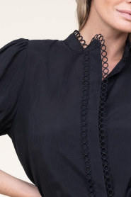 Copenhagen Muse |  Lyocell blouse with lace Molly | black  | Picture 8