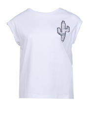 Kocca |  T-shirt with sequins Riben | white 