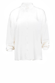 Kocca |  Shiny viscose blouse Geo | natural