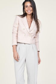 Twinset |  Bouclé blazer with lurex Lilly | pink  | Picture 2