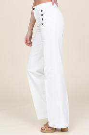 Twinset |  Wide leg denim with buttons Tara | white  | Picture 6