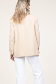 Twinset |  Linen double-breasted blazer Milou | beige  | Picture 7