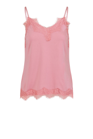 CC Heart |  Top with lace details Puck | pink