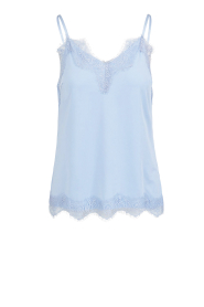  Top with lace details Puck | blue
