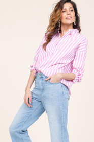 CC Heart |  Crispy cotton blouse Harper | pink  | Picture 6