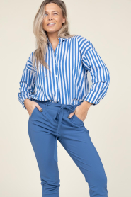 CC Heart |  Crispy cotton blouse Harper | blue  | Picture 6